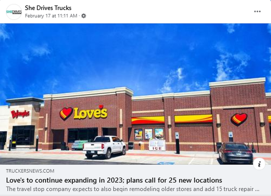 Love's to continue expanding in 2023; plans call for 25 new locations