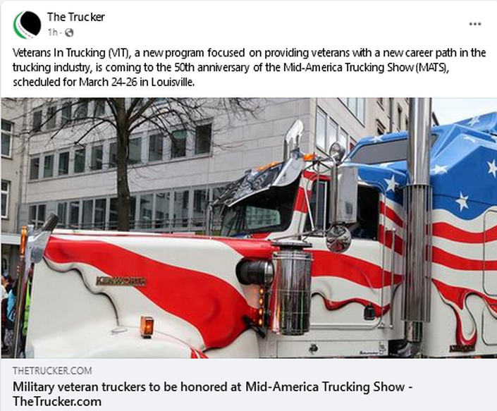 Veterans In Trucking to be Honored 