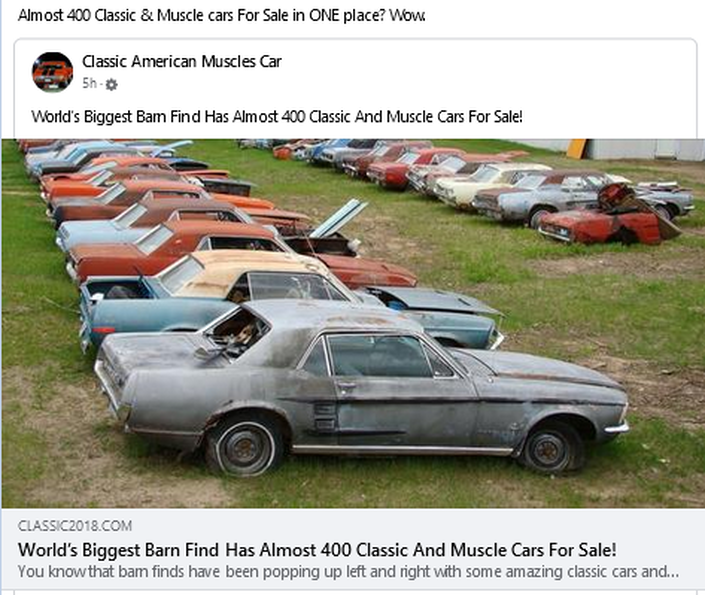 Almost 400 Classic And Muscle Cars For Sale